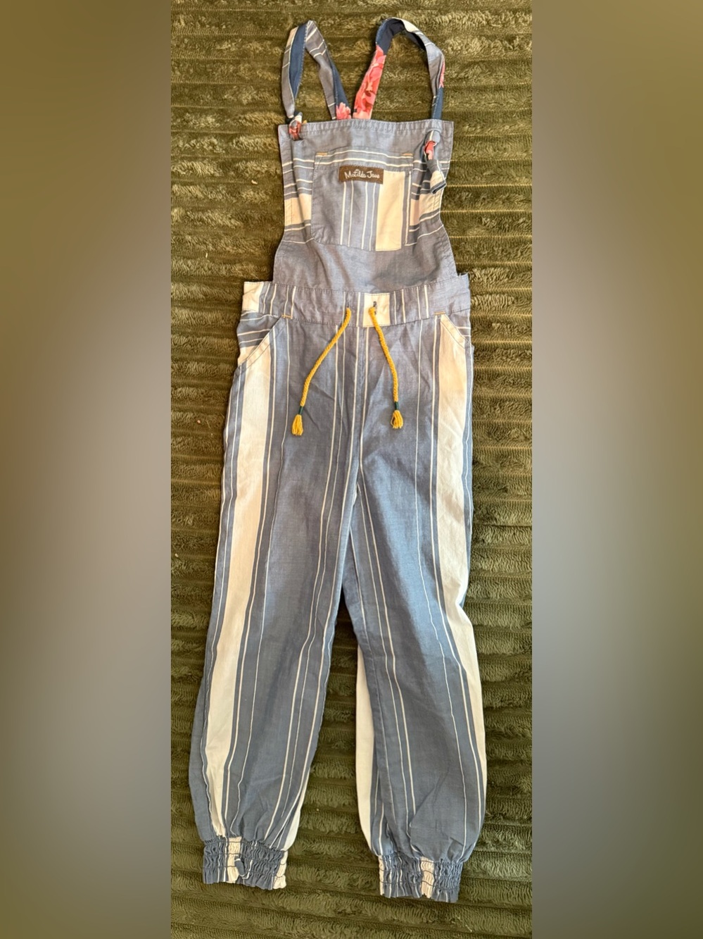 Matilda Jane Joanna Gaines size 4 Girls Striped Fancy Free Overalls